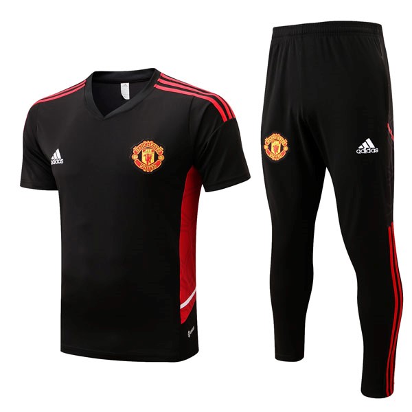 Trikot Manchester United Komplett-Set 2022-23 Schwarz